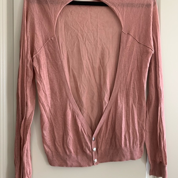 Worn Once Tildon Sheer Open Back Cardigan Size S - Picture 4 of 6